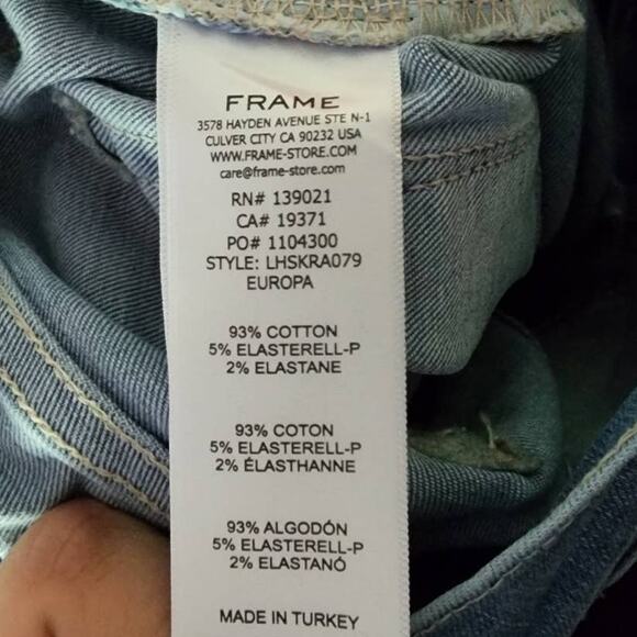 Frame Le High Skinny Raw After in Europa Wash - Picture 8 of 9